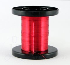100 m Kabel Kupferlackdraht Rot 0,15 mm (Spule)