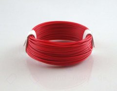 10 Meter hochflexibles Kabel Rot 0,04mm (Ring)