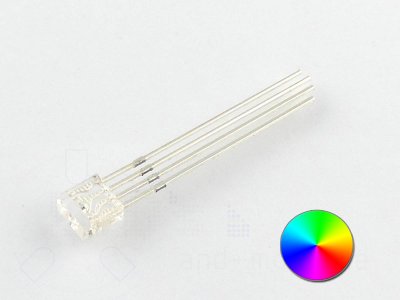 5 x 2 mm Rechteck LED ultrahell RGB Klar 80 gemeinsamer Pluspol