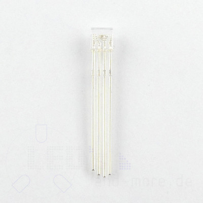 5 x 2 mm Rechteck LED ultrahell RGB Klar 80 gemeinsamer Pluspol