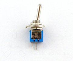 Micro Kippschalter Miniatur 125V / 3A EIN - AUS, 1 Polig