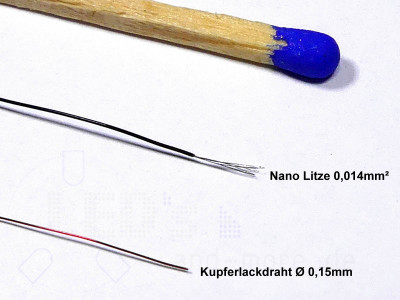 10 Meter hochflexible Nano Litze 0,014mm Rot