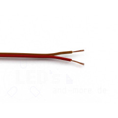 10 Meter Kabel Doppellitze 2x 0,14mm Rot / Braun...