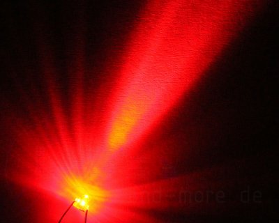 1,8mm LED Axial Rot ultrahell klar 220 mcd 25
