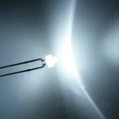 Klares ultrahelles 1,8mm LED Kalt Wei 5000 mcd 30 Luckylight