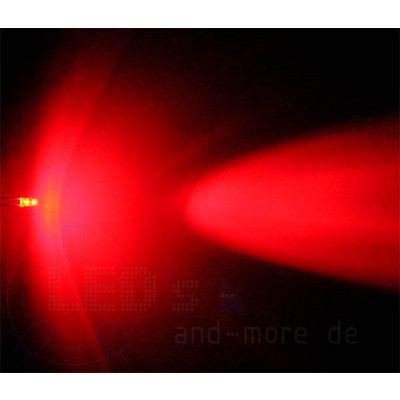3mm LED ultrahell Rot mit Anschlusskabel 3000mcd 5-15 Volt