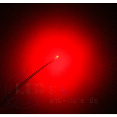 0805 SMD Blink LED Rot mit Anschluss Draht, 90 mcd, 120