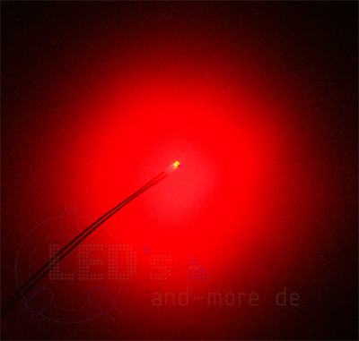 SMD LED mit Anschluss Draht 0805 Rot 130 mcd 120