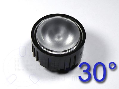 Linse Optik Reflektor mit 30 Schwarz / Diffus fr Highpower LED