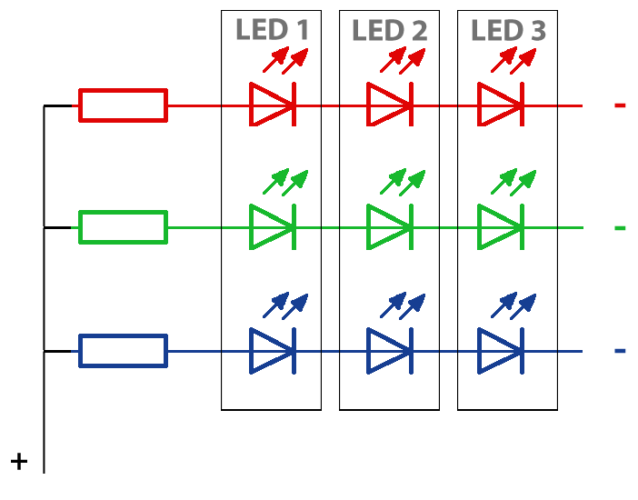RGB-LED Reihenschaltung