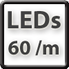60 LEDs pro Meter