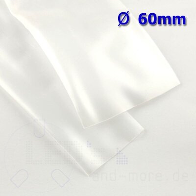 Großer Schrumpfschlauch transparent 60mm - Schrumpfschlauch transparent 60mm