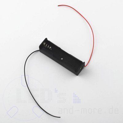 Batteriefach mit Anschlusskabel für 1 x 18650 LiPo - Batteriefach für 1 x 18650 Rundzelle LiPo