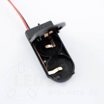 Neue Knopfzellenhalter für CR2016/CR2032 - Knopfzellenhalter für 2x CR2016/CR2032 mit Kabel und Schalter.