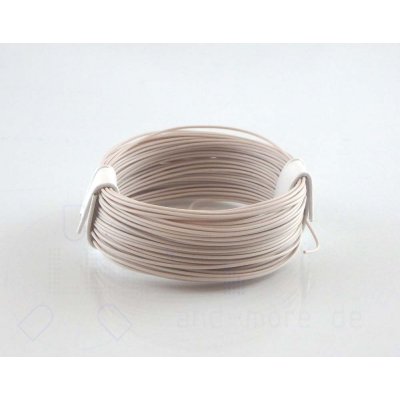 10 Meter hochflexibles Kabel Weiß 0,04mm² (Ring)