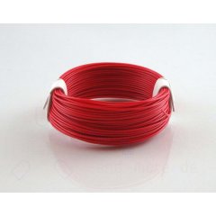 10 Meter hochflexibles Kabel Rot 0,04mm² (Ring)