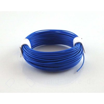 10 Meter hochflexibles Kabel Blau 0,04mm² (Ring)