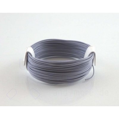 10 Meter hochflexibles Kabel Grau 0,04mm² (Ring)