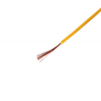 25 Meter Kabel Gelb 0,05 mm² hochflexibel (Spule)