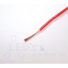 25 Meter Kabel Rot 0,05 mm² hochflexibel (Spule)