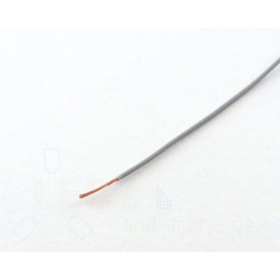 25 Meter Kabel Grau 0,05 mm² hochflexibel (Spule)