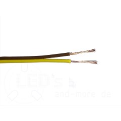 10 Meter Kabel Doppellitze 2x 0,08mm² Gelb / Braun...