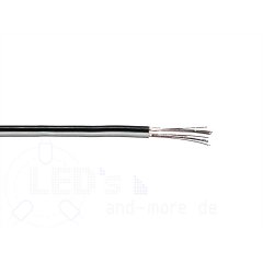 10 Meter Kabel Doppellitze 2x 0,08mm² Weiß / Schwarz...