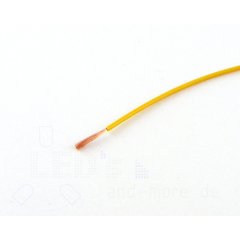 25 Meter Kabel Gelb 0,14 mm² hochflexibel (Spule)