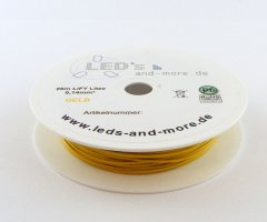 25 Meter Kabel Gelb 0,14 mm² hochflexibel (Spule)