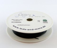 25 Meter Kabel Schwarz 0,14 mm² hochflexibel (Spule)