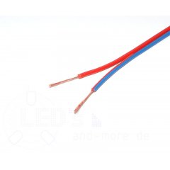 10 Meter Kabel Doppellitze 2x 0,14mm² Rot / Blau...