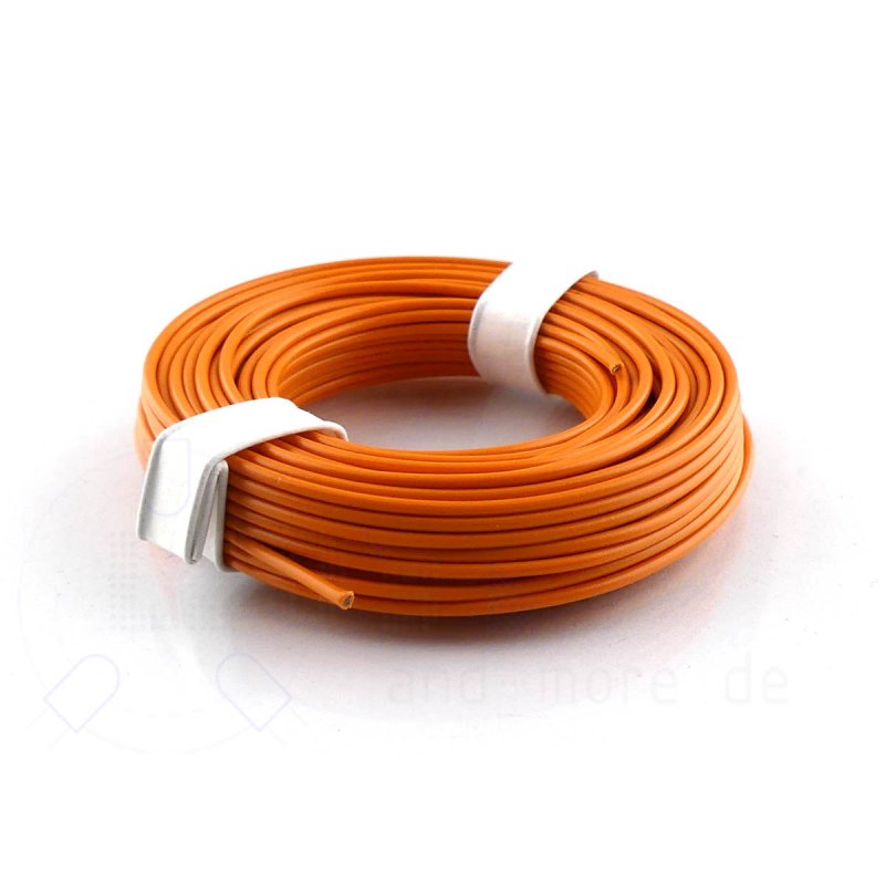 einadrig flexibel 0,25mm² 10m Litze orange 0,30€/m 