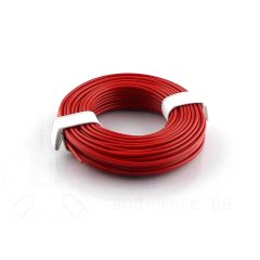 10 Meter Kabel Litze flexibel Rot 0,25 mm² (Ring)