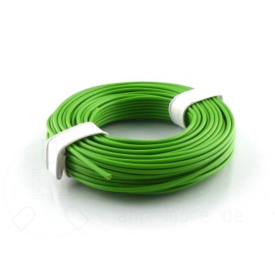 10 Meter Kabel Litze flexibel Grün 0,25 mm² (Ring)