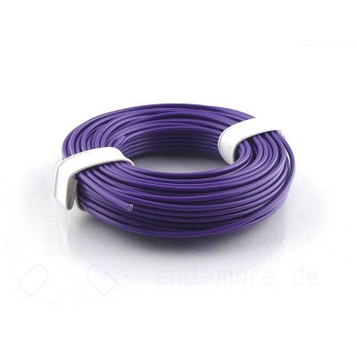 10 Meter Kabel Litze flexibel Lila 0,25 mm² (Ring)