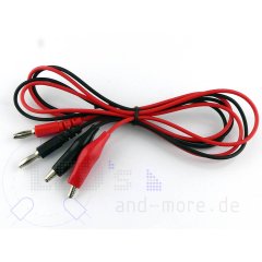 Kabel Prüfleitungen für Netzgeräte 2-teilig rot / schwarz...