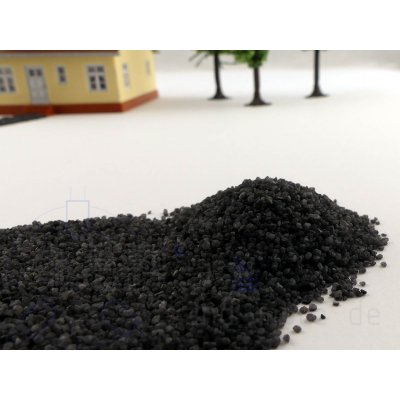 200g Naturschotter Basalt schwarz Ø 1,0 - 1,5 mm Spur N