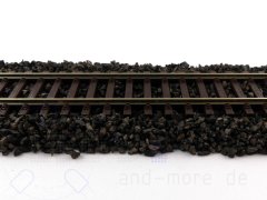 Korkschotter dunkelbraun Ø 2 mm Spur H0 / N