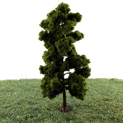 2x XXL Bäume grün Laubbäume mit Fuß Modellbahn 18cm H0