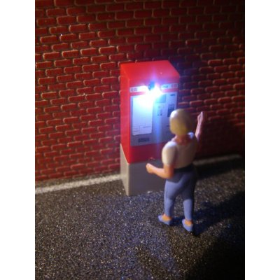Modell Fahrkartenautomat mit LED Beleuchtung Spur H0