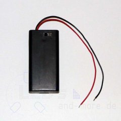 Batteriefach für 2 x Mignon (AA) mit Schalter und Kabel