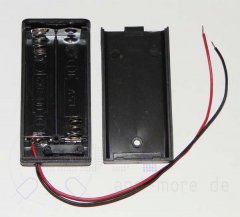 Batteriefach für 2 x Mignon (AA) mit Schalter und Kabel