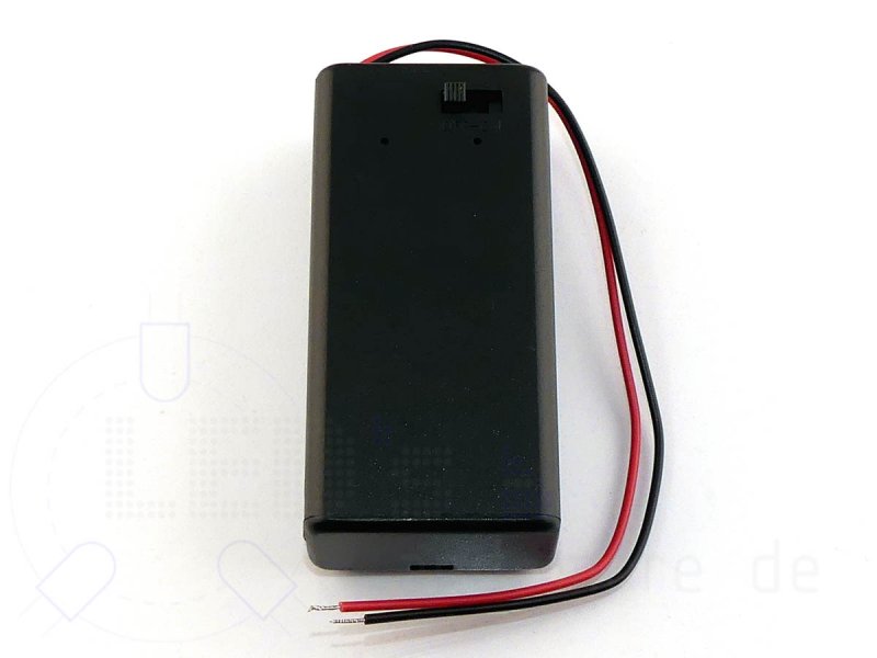 Batteriefach - 1x 9V-Blockbatterie, mit DC-Stecker, Schalter günstig online  kaufen