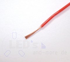 10 Meter Kabel Rot 0,14 mm² flexibel (Ring)