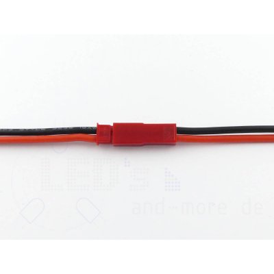 JST BEC Verbindung Stecker + Buchse, 2 Polig 2x9cm Silikonkabel 0,8mm²