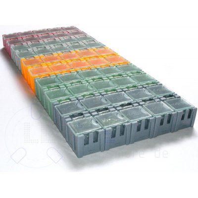 SMD Aufbewahrungsbox Leer Container für Bauelemente Ocker