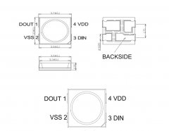 SMD RGB Mini LED SK6812 3535 steuerbar mit integr. Controller