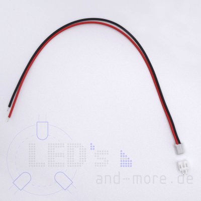 Micro JST Kabel mit Buchse + Platinen Steckverbinder, 2-polig RM 2,0mm PH