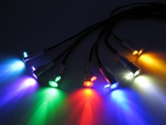 LED Adapter für Lichtwellenleiter Lichtleiter LWL Leuchtfarbe Hellblau