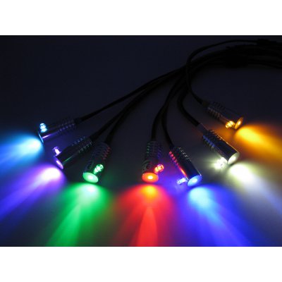 LED Adapter für Lichtwellenleiter Lichtleiter LWL Leuchtfarbe Dunkelblau